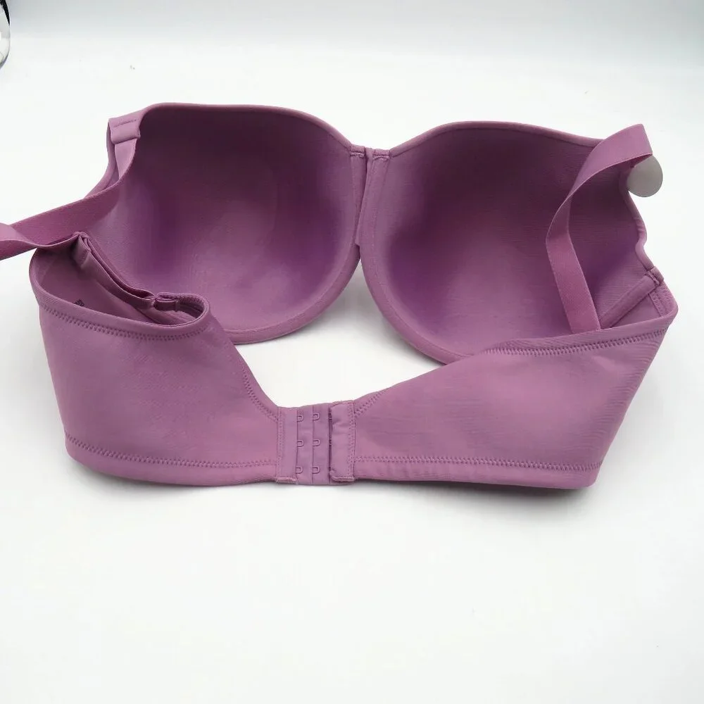 Vanity Fair 42DDD Purple Full Coverage T Shirt Bra Lace Detail Adjustable Straps